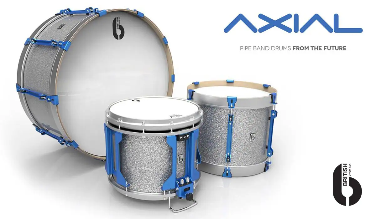 British Drum Co Unveils New AXIAL Pipe Band Drums