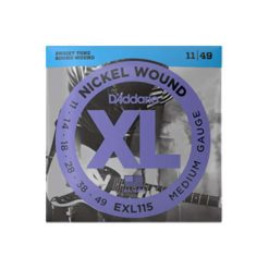 D'Addario EXL115 Nickel Wound Electric Guitar Strings (Medium 11-49)