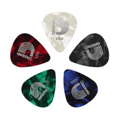 D'Addario Assorted Pearl Celluloid Guitar Picks (10-pack)