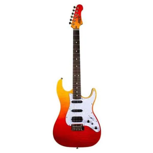 Jet JS-600 Electric Guitar (Transparent Red)