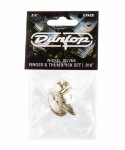Jim Dunlop Nickel Silver Finger & Thumbpick Set (5-pack) 0.018"
