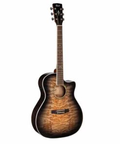 Cort Grand Regal GA-QF Electro-Acoustic Guitar (Transparent Black Burst)